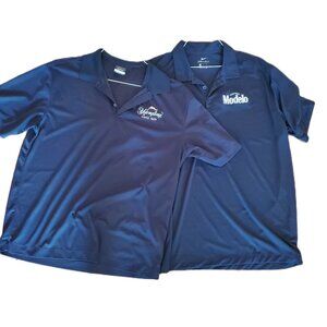 Yuengling & Modelo Nike Dri-Fit Golf Shirts, Black, Mens  XL (2 shirts)